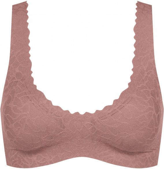 Sloggi Women's Zero Feel Lace 2.0 Bralette Ondergoed, bruin/roze