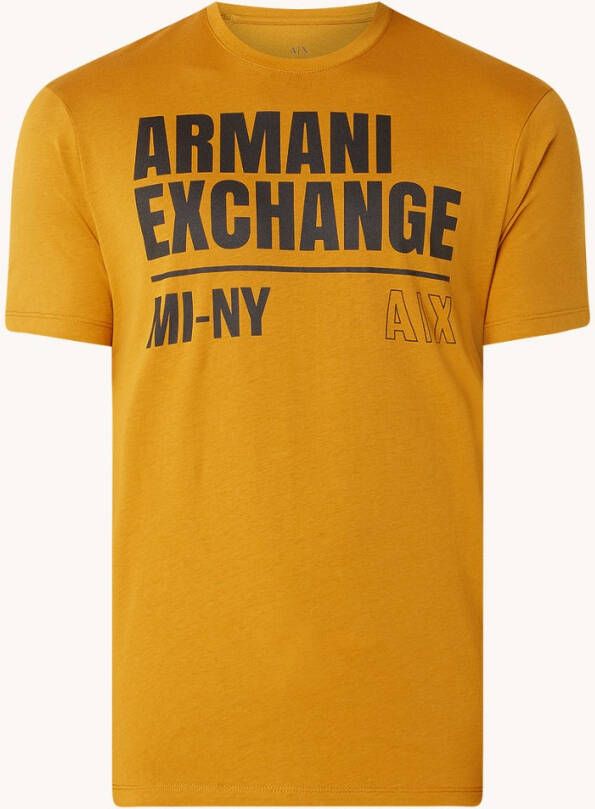 Armani Exchange Shirts met korte mouwen , Oranje, Heren