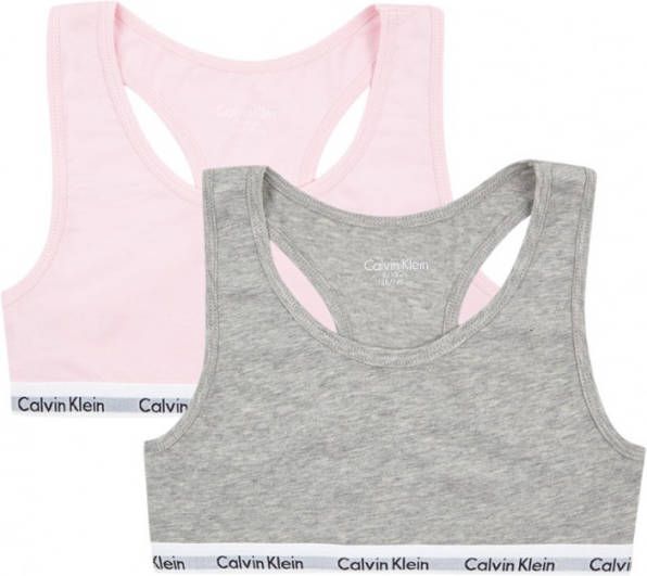 Calvin Klein Meisjes top in mê, lé, e en uni in 2 pack