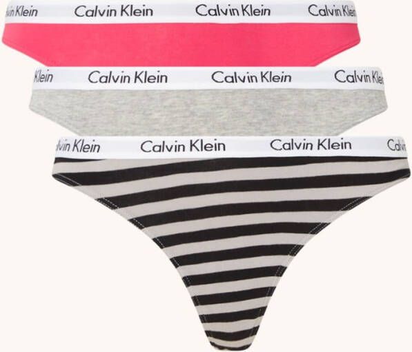 Calvin Klein Slip in uni en gestreept(set, 3 stuks, Set van 3 )