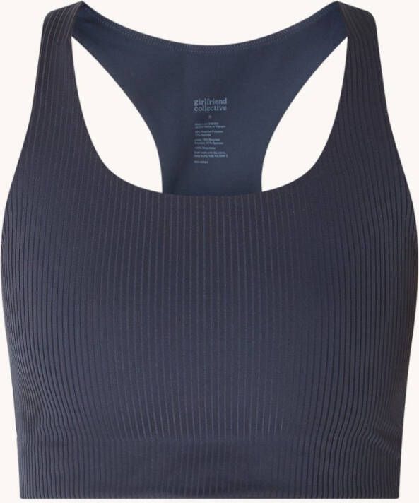 Girlfriend Collective Paloma sport bh met light support en ribstructuur