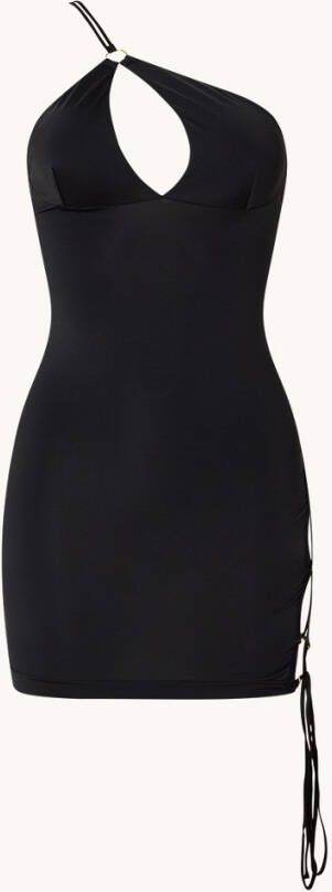 Hunkemö, ller Cici one shoulder slipdress met rijgdetail