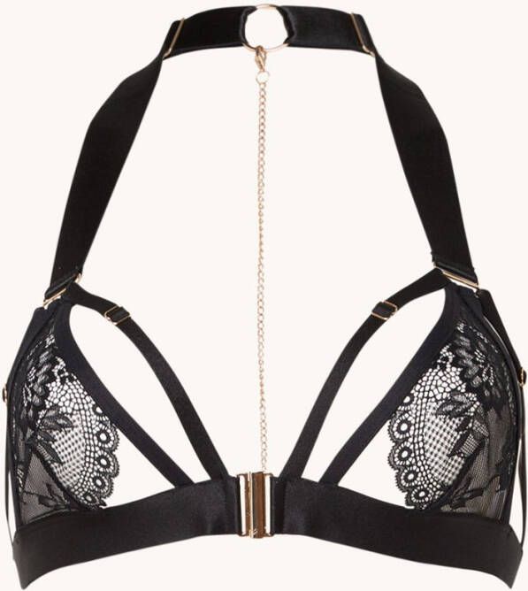Hunkemö, ller Clementine bralette met kant en kettingdetail