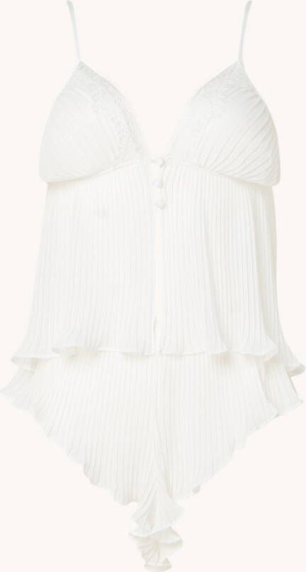 Hunkemö, ller Pyjamaset van plissé, met kant