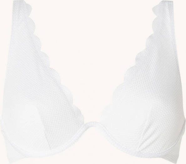 Hunkemö, ller Scallop bikinitop met beugel en structuur