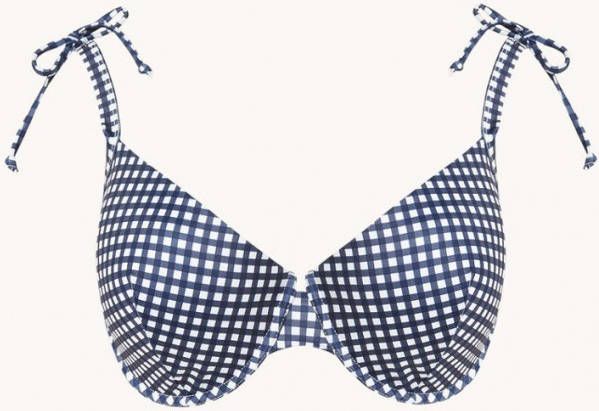 Hunkemö, ller Seychelles voorgevormde beugel bikinitop met ruitdessin