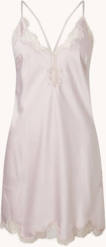 Hunkemö, ller Slipdress van satijn met kant