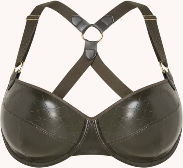 Marlies Dekkers femme fatale plunge balconette bh | wired padded dark green