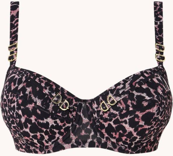 night feverpush up bra | black pink leopard