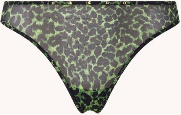 marlies | dekkers Rhapsody string van mesh met panterprint
