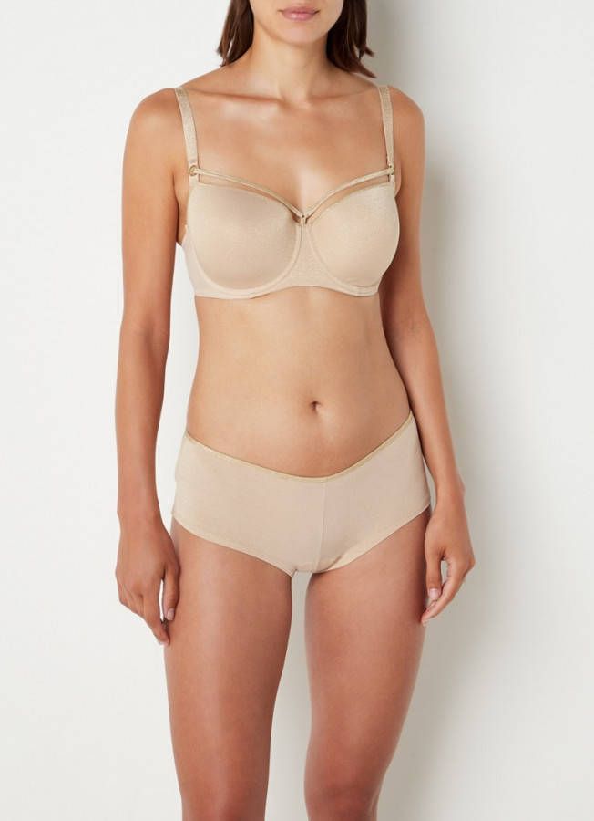 Marlies Dekkers space odyssey 12 cm brazilian shorts | sand and golden lurex