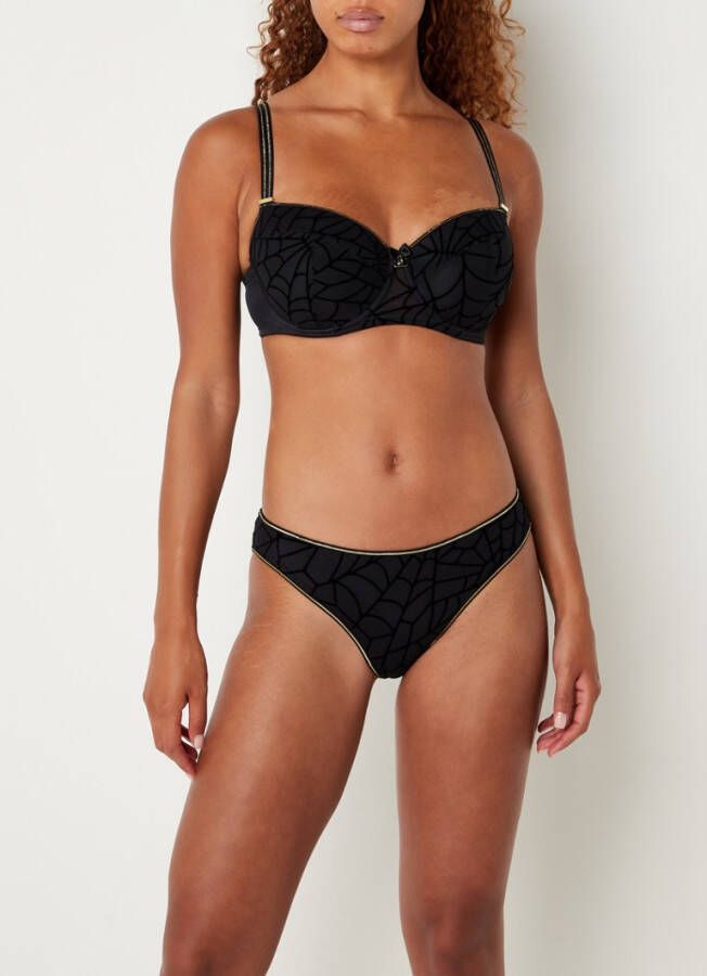 Marlies Dekkers the adventuress balconette bh | wired padded black gold lurex