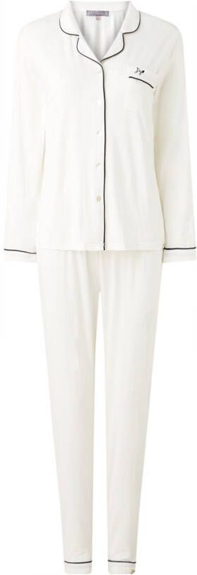 Pretty You Bamboo pyjamaset met contrasterende bies