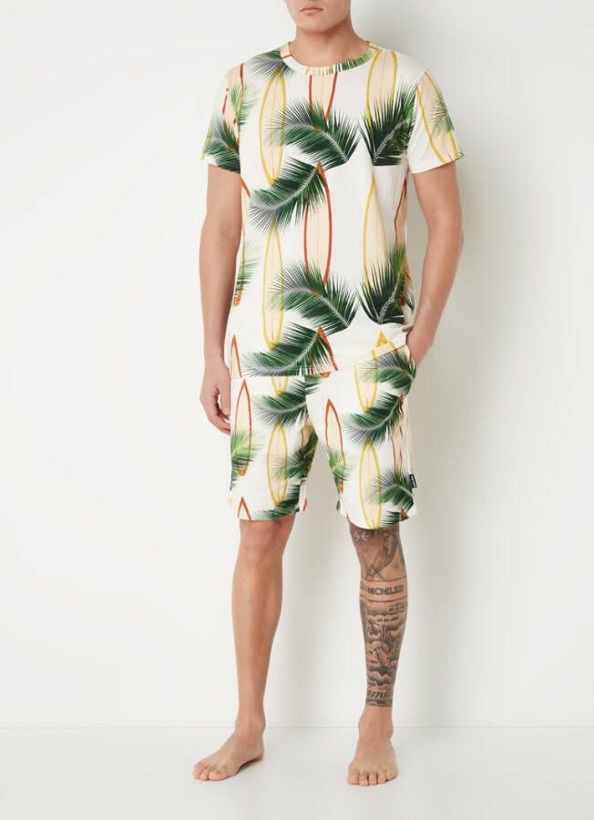 Snurk Surf Break pyjamatop van biologisch katoen met print
