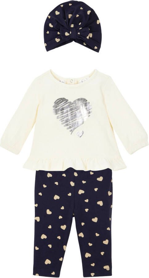 bonprix Baby shirt, legging en muts(3 dlg. set)van biologisch katoen