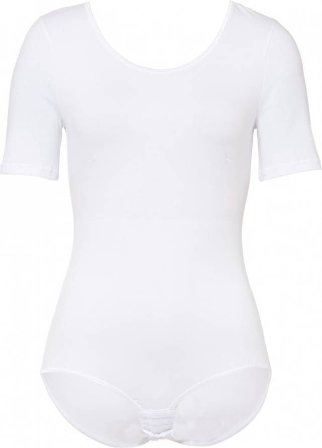 bpc bonprix collection Body met halflange mouwen en biologisch katoen, wit