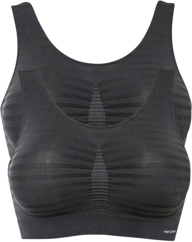 bonprix Feel Comfort naadloze bralette(set van 2 )