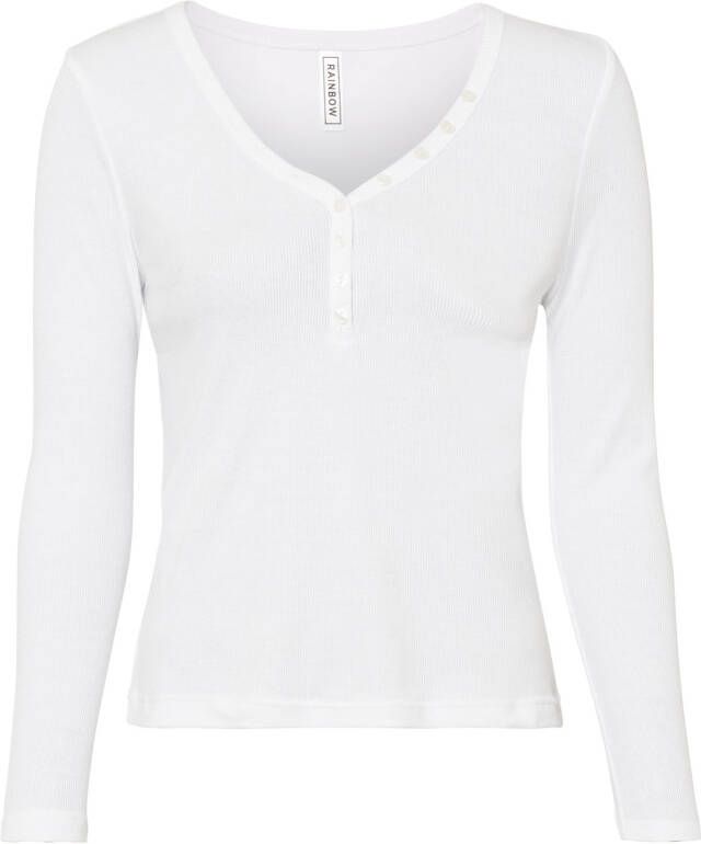 bonprix Geribd shirt met knoopsluiting van biologisch katoen