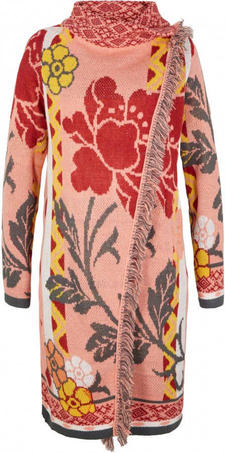 bonprix Lang gebreid vest met etnomotieven