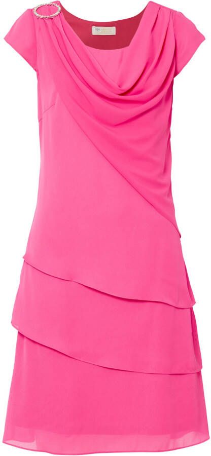 bonprix Premium chiffon jurk in layerlook