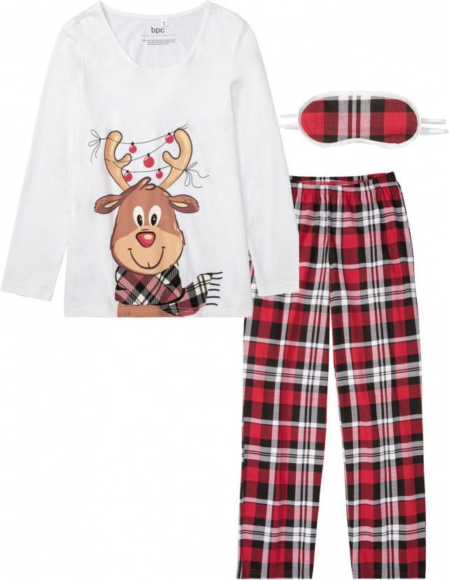 bonprix Pyjama en slaapmasker(3 dlg.set )