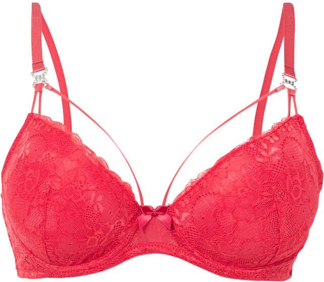 bonprix Voorgevormde beugel bh met versierde bandjes en gerecycled polyamide