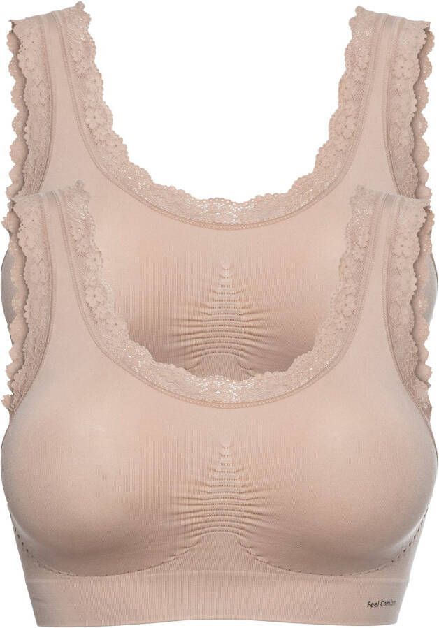 bonprix Feel Comfort naadloze bralette(set van 2 )