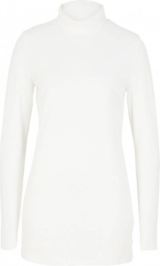 bonprix Katoen stretch longshirt met col en zijsplitten, soft touch