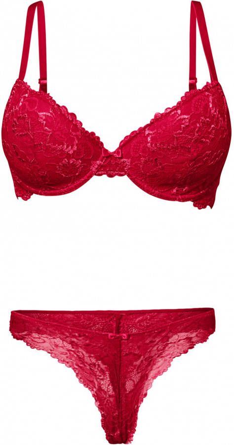 bonprix Voorgevormde bh met beugels en string(2 dlg. set )