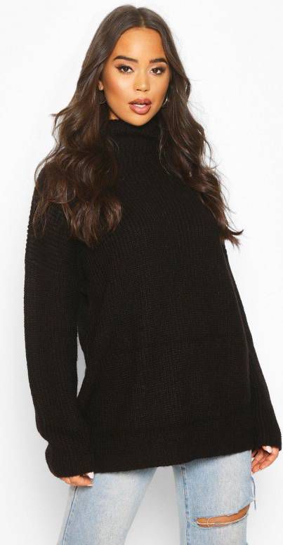 boohoo Oversized Coltrui, Zwart