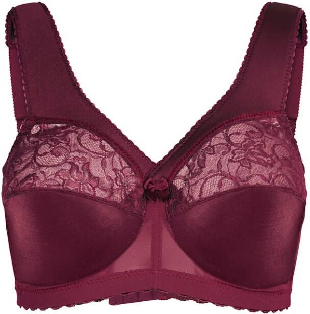 Glamorise Magic lift bh met steunfunctie Bordeaux, Magic lift bh in speciaal model voor Plus Sizes Bordeaux