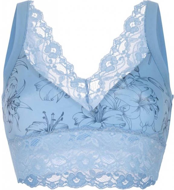 harmony Bustier met bloemendessin Lichtblauw