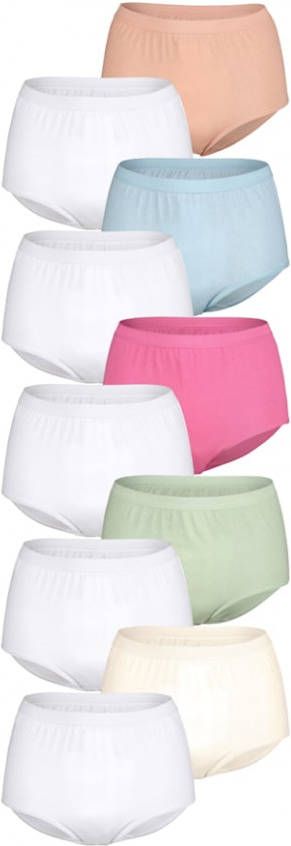 Maxislips Harmony 5x wit, 1x bleu, 1x champagne, 1x zalm, 1x roze, 1x mint