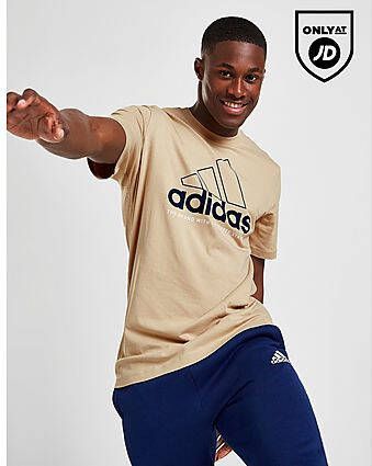 Adidas Badge of Sport Outline T Shirt Heren Brown