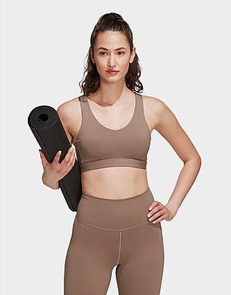 Adidas CoreFlow Luxe Medium Support Beha Chalky Brown Dames