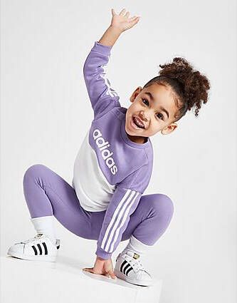 Adidas Girls' Linear Crew/Leggings Set Infant Purple Kind