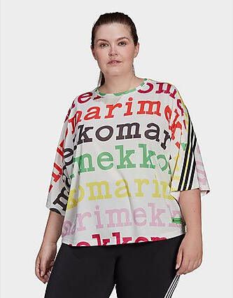 Adidas Marimekko x T shirt(Grote Maat) White/Multicolor Dames
