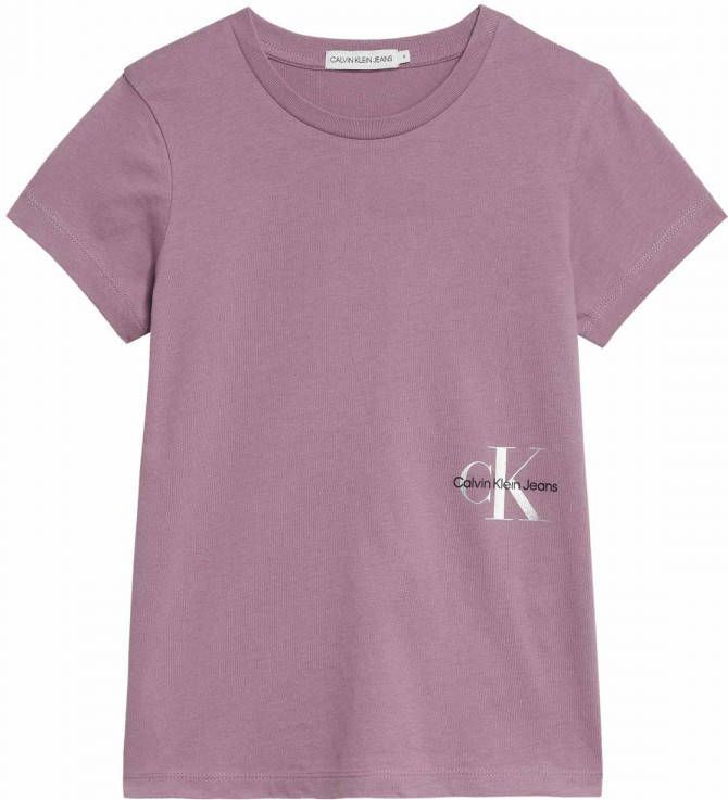 Calvin klein Jeans! Meisjes Shirt Korte Mouw -- Roze Katoen