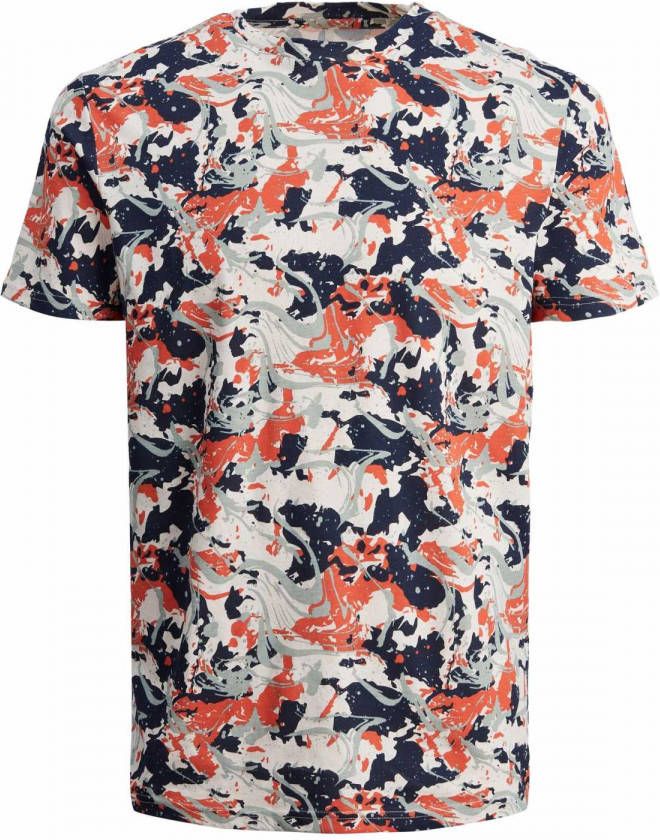 jack & jones ! Jongens Shirt Korte Mouw -- All Over Print Katoen