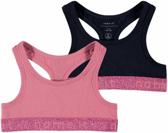 Name It Bustier NKFSHORT met glinsterende logo boord(set, 2 delig )