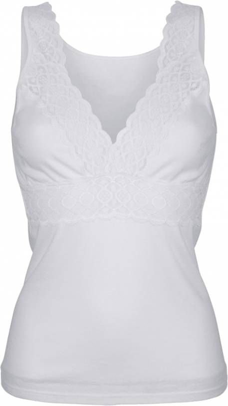 harmony Bh hemdje met elastisch kant Wit