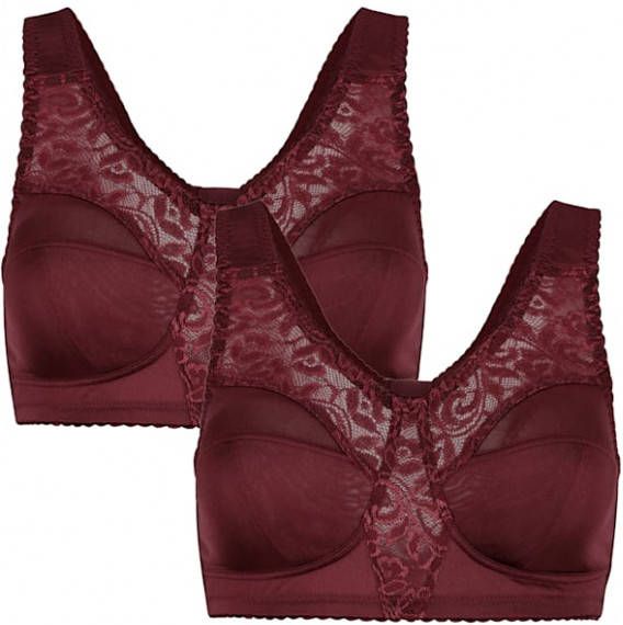harmony Bh's per 2 stuks met iets bredere achterkant 2x berry