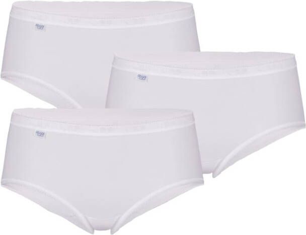 Sloggi Midislips per 3 van merkkwaliteit Wit