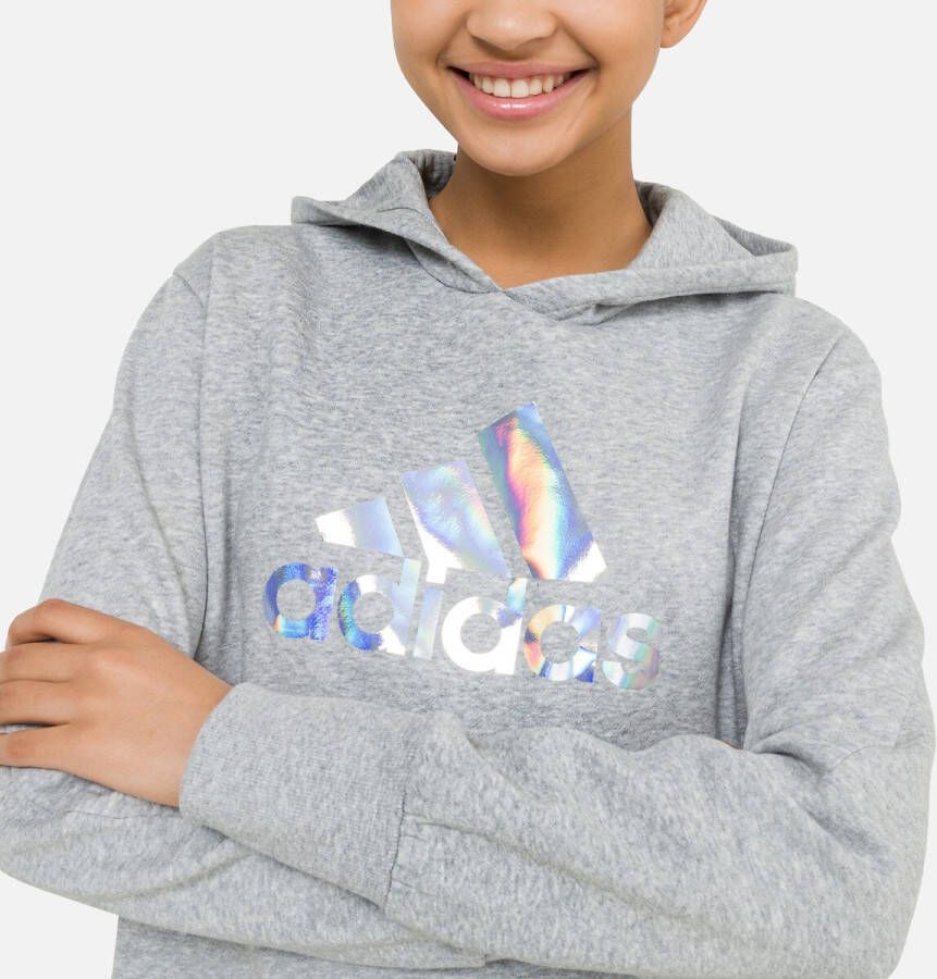 Adidas Performance sporthoodie grijs melange