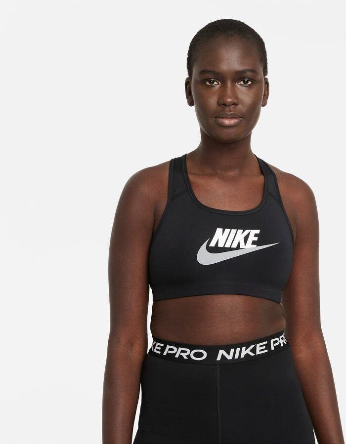 Nike Sport bh Dri FIT Swoosh Women's Medium Support 1 Piece Pad Graphic Sports Bra