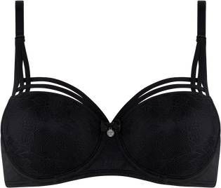 Marlies Dekkers Dame De Paris Balconette Bh | Wired Padded Black Lace Bow 70b