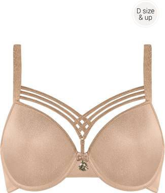Marlies Dekkers Dame De Paris Plunge Bh | Wired Padded Sand And Golden Lurex 70e