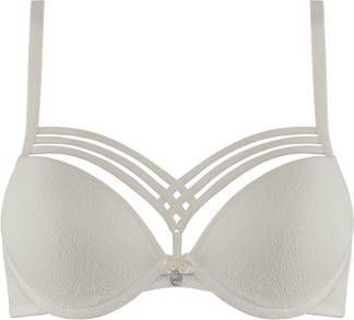 Marlies Dekkers Dame De Paris Push Up Bh | Wired Padded Ivory Lace Bow 70b