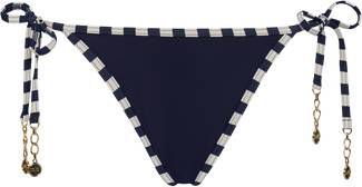 Marlies Dekkers Marinière Tie And Bow Slip | Maritime Blue And Ivory