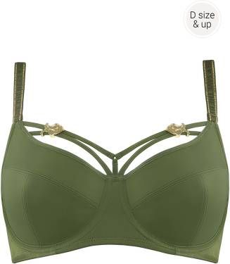 Marlies Dekkers queen bee niet voorgevormde balconette bh | wired unpadded olive green